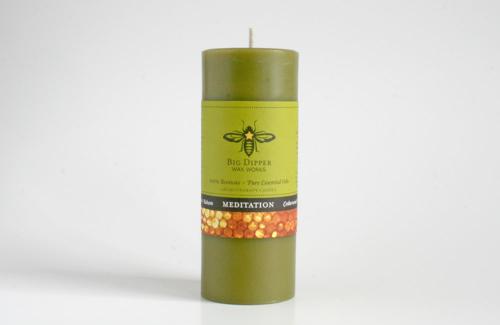 Cedarwood and Balsam Beeswax Slim Pillar Candle