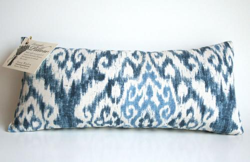 Large Lavender Pillow - Blue Ikat